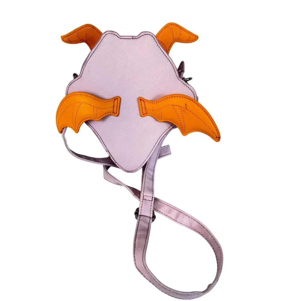 Disney Parks Loungefly Figment Purple Dragon Crossbody Bag 9x9 Epcot Preowned - Picture 4 of 8